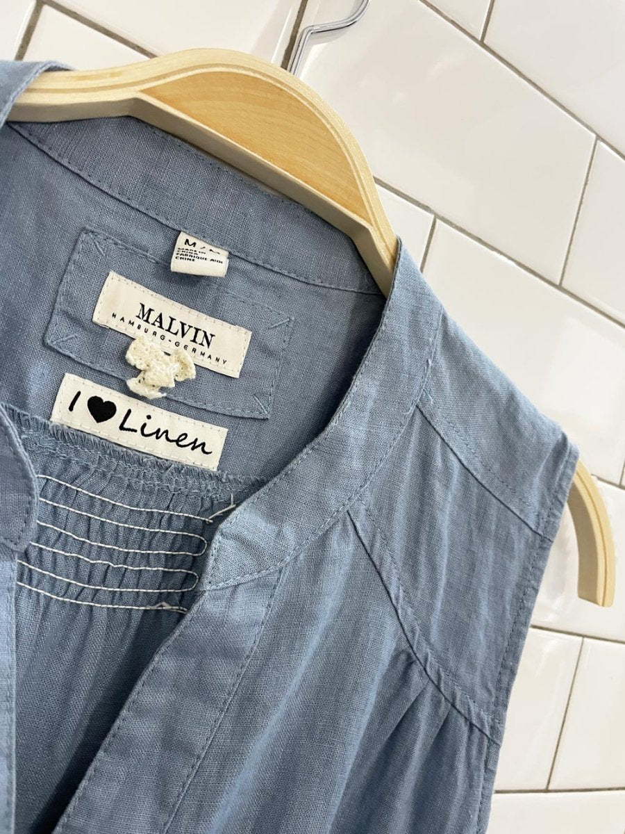 malvin linen - ramie belted shirt dress - good market thrift store