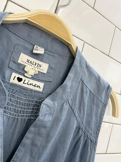 malvin linen - ramie belted shirt dress - good market thrift store