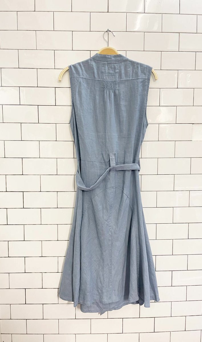malvin linen - ramie belted shirt dress - good market thrift store