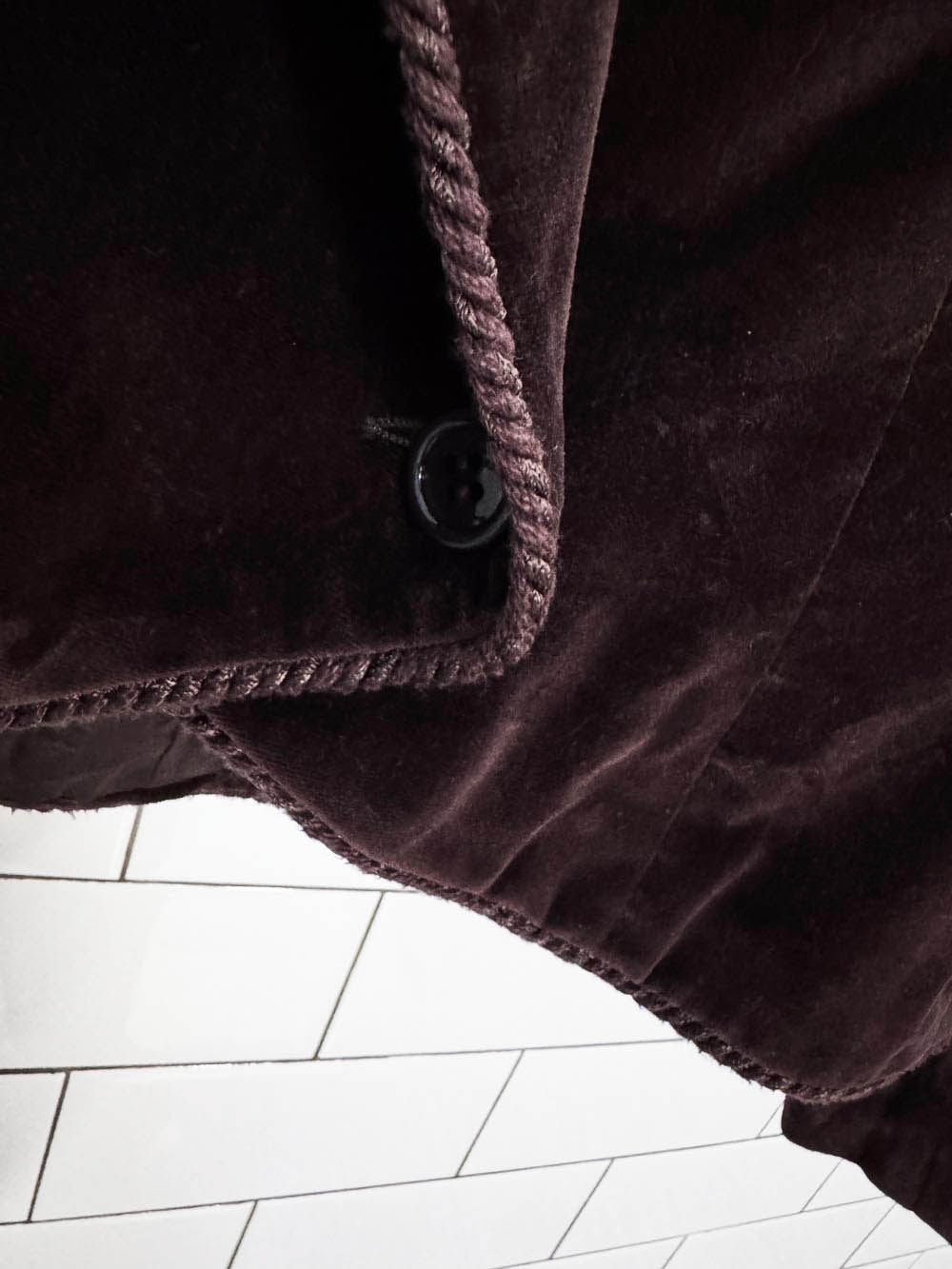 vintage 90s heléne sidel couture rope trim velvet riding jacket | blazer