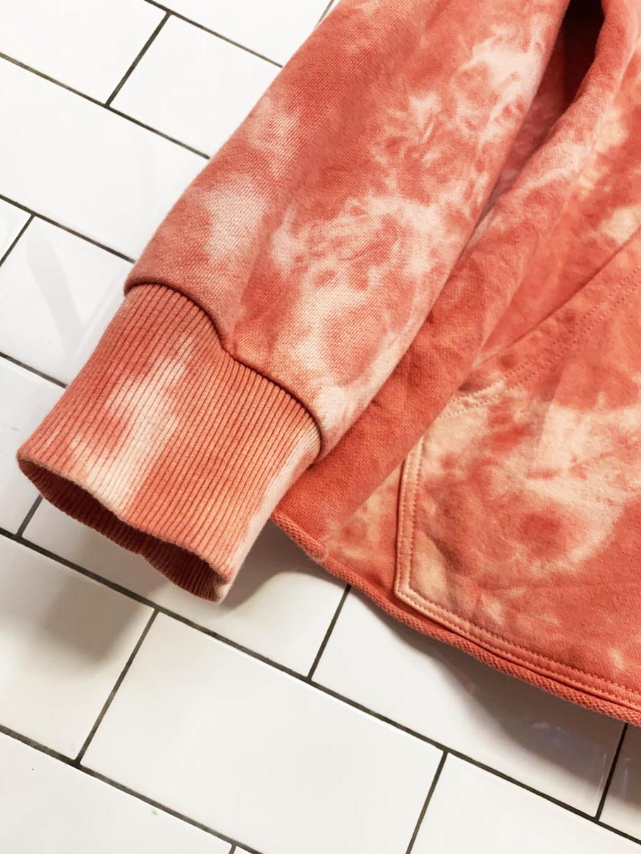 true religion tie dye oversized raw hem hoodie