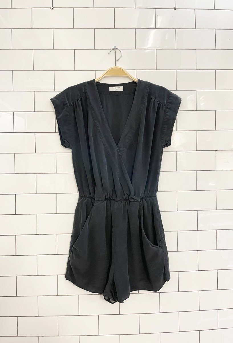 babaton corbett relaxed silk romper - good market thrift store