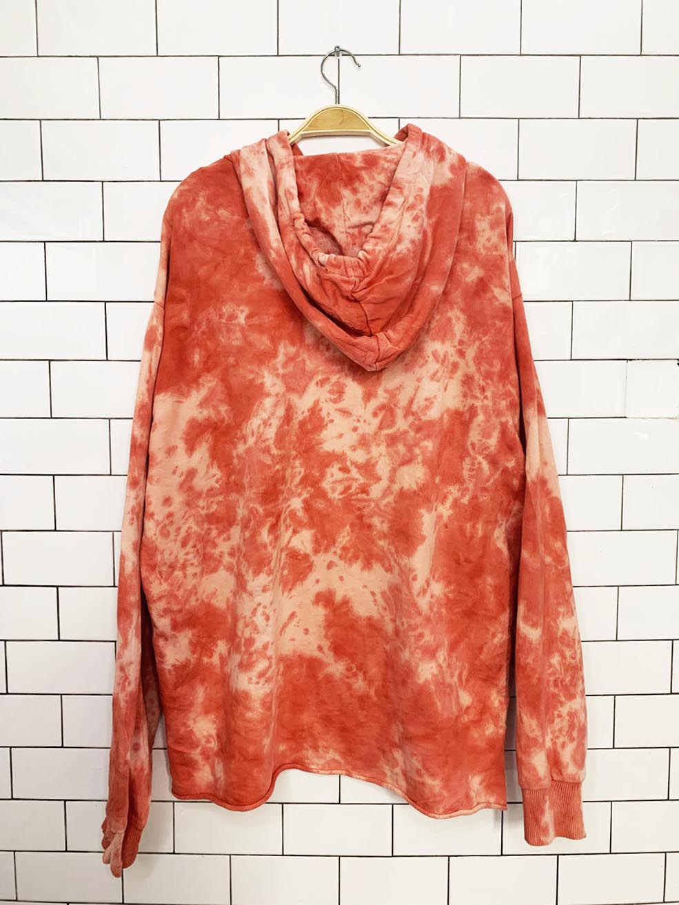 true religion tie dye oversized raw hem hoodie