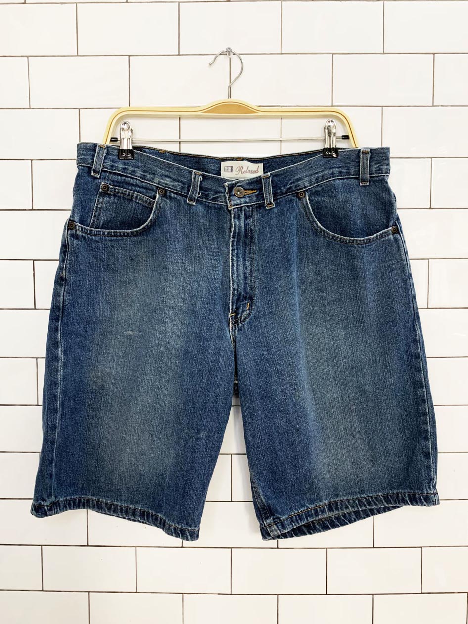 vintage 00s faded glory relaxed long denim shorts