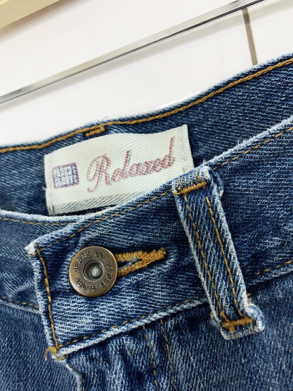 vintage 00s faded glory relaxed long denim shorts
