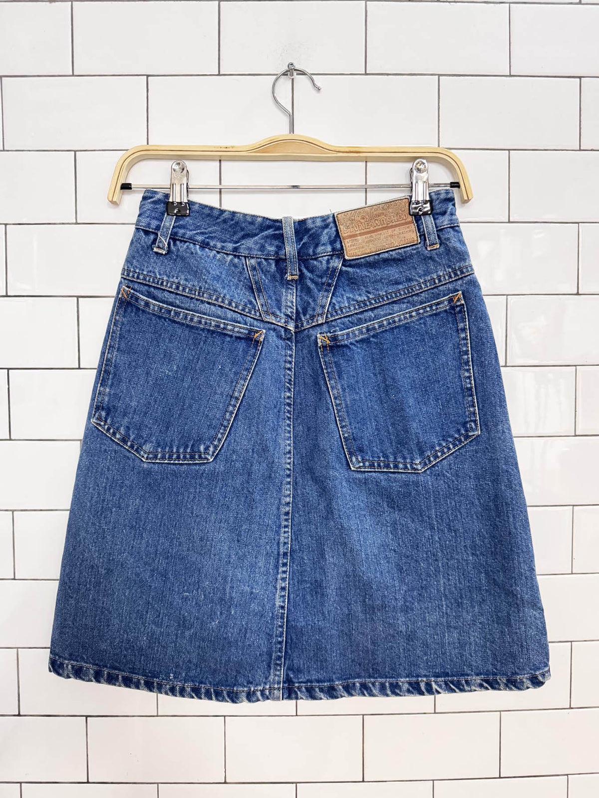 vintage 90s marithe francois girbaud denim mini skirt