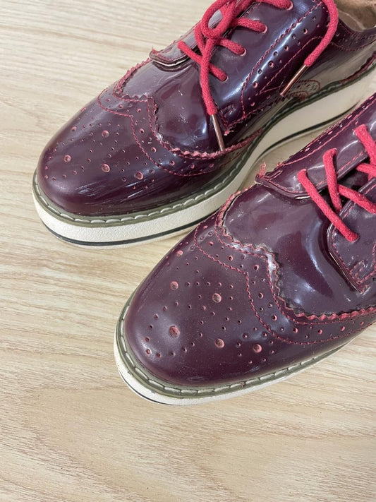 cherry patent oxford platform loafer - good market thrift store