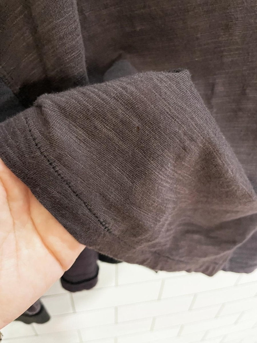 free people crochet trim long knit sleeve thermal - good market thrift store