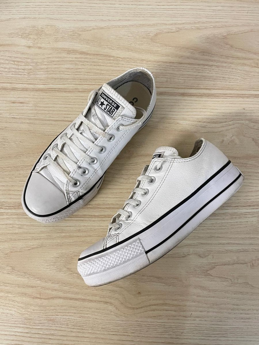 converse chuck taylor lift platform leather sneaker - good market thrift store