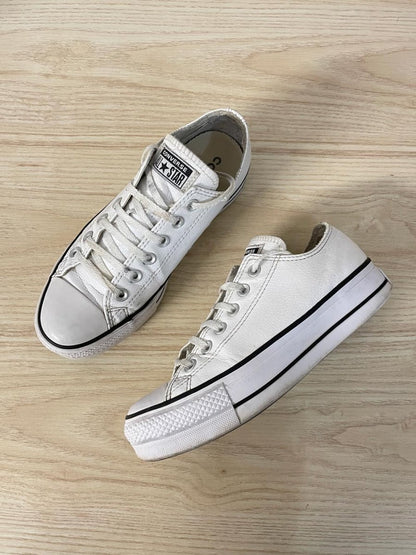 converse chuck taylor lift platform leather sneaker - good market thrift store