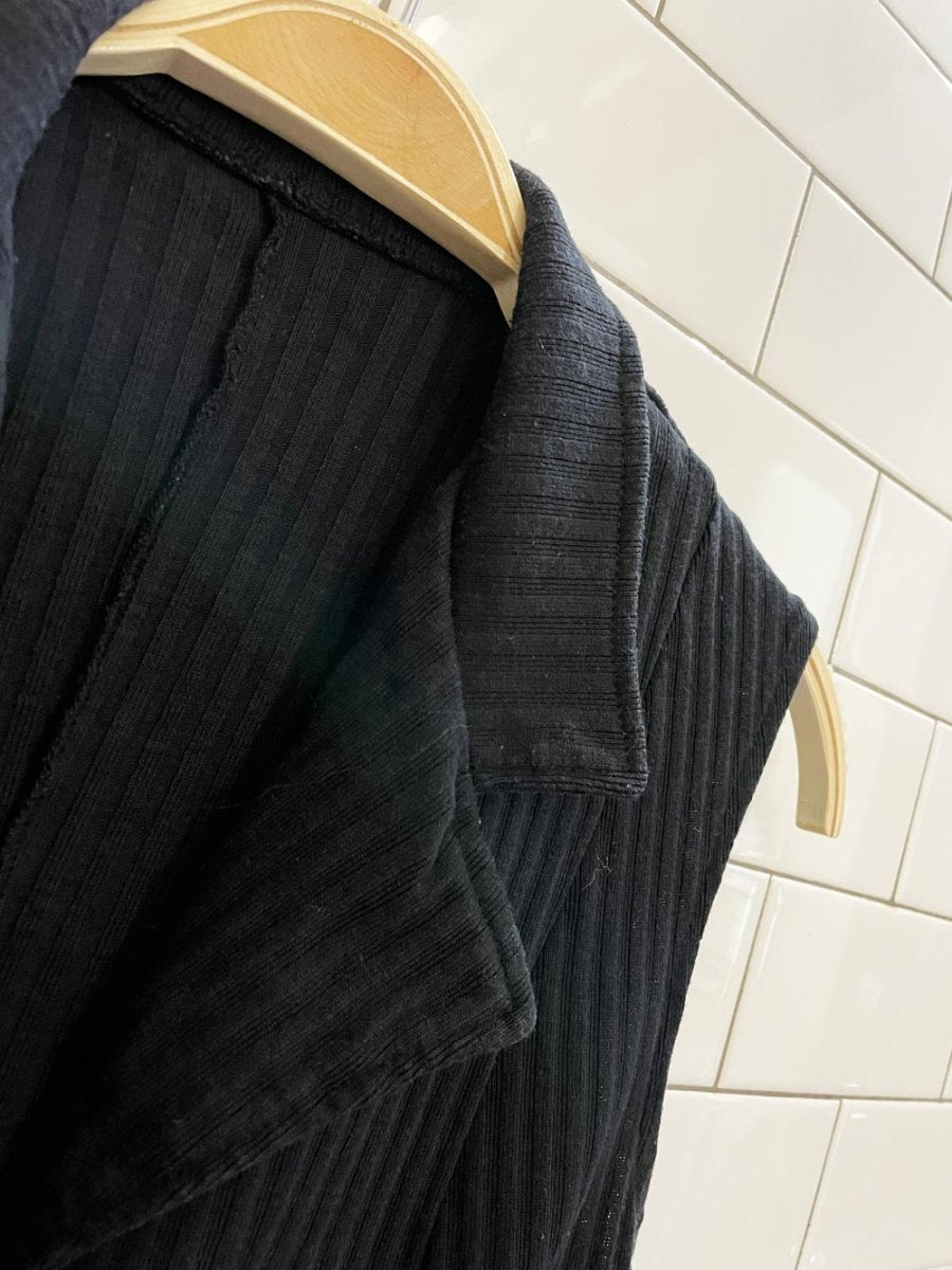 vintage 90s ribbed collared sleeveless shirt - good market thrift store