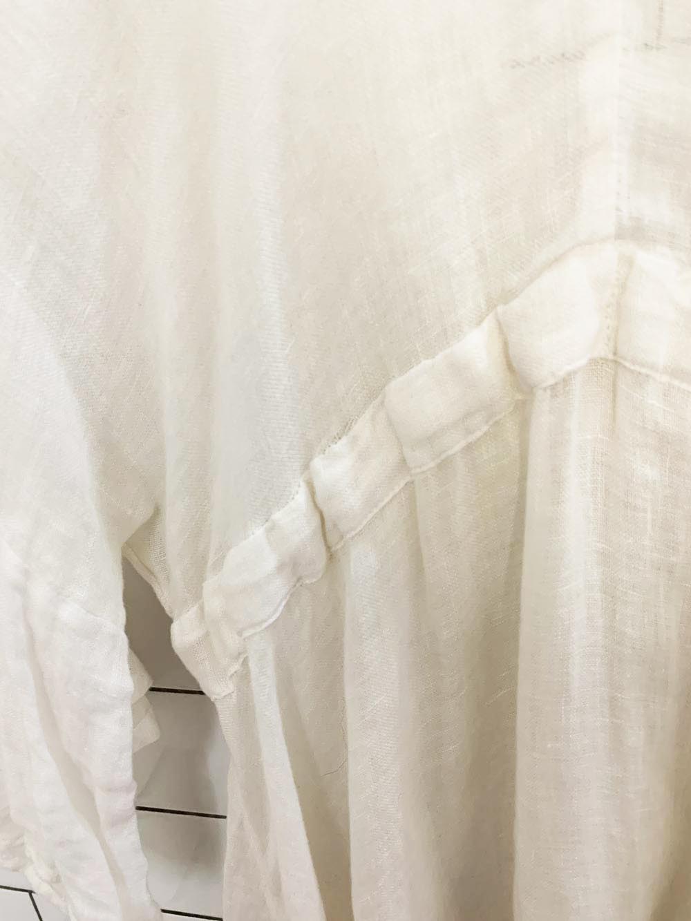 cynthia rowley 100% linen flutter sleeve cover up dress
