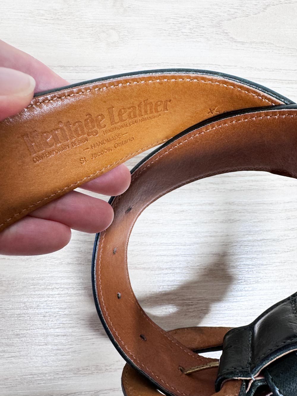 heritage leather handmade belt | made in Canada