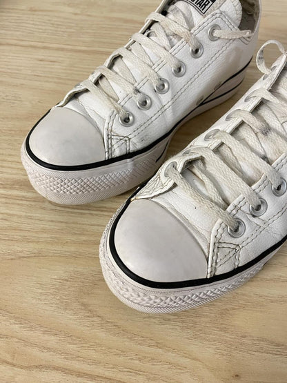 converse chuck taylor lift platform leather sneaker - good market thrift store