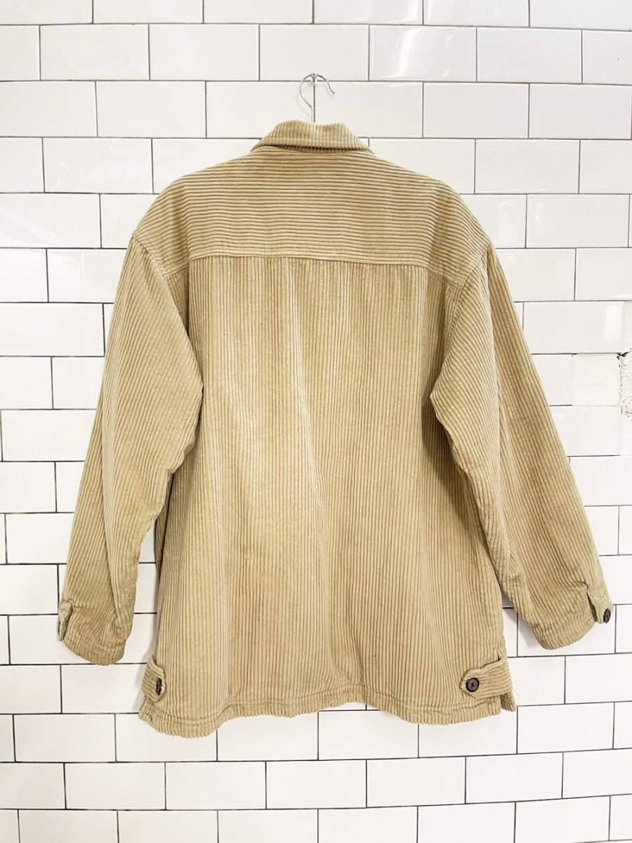 braetan chunky cord shirt flannel lined chore coat | made in India - good market thrift store