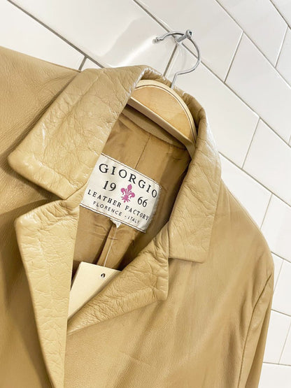 vintage giorgio 1966 butter leather button down jacket | made in Italy - good market thrift store