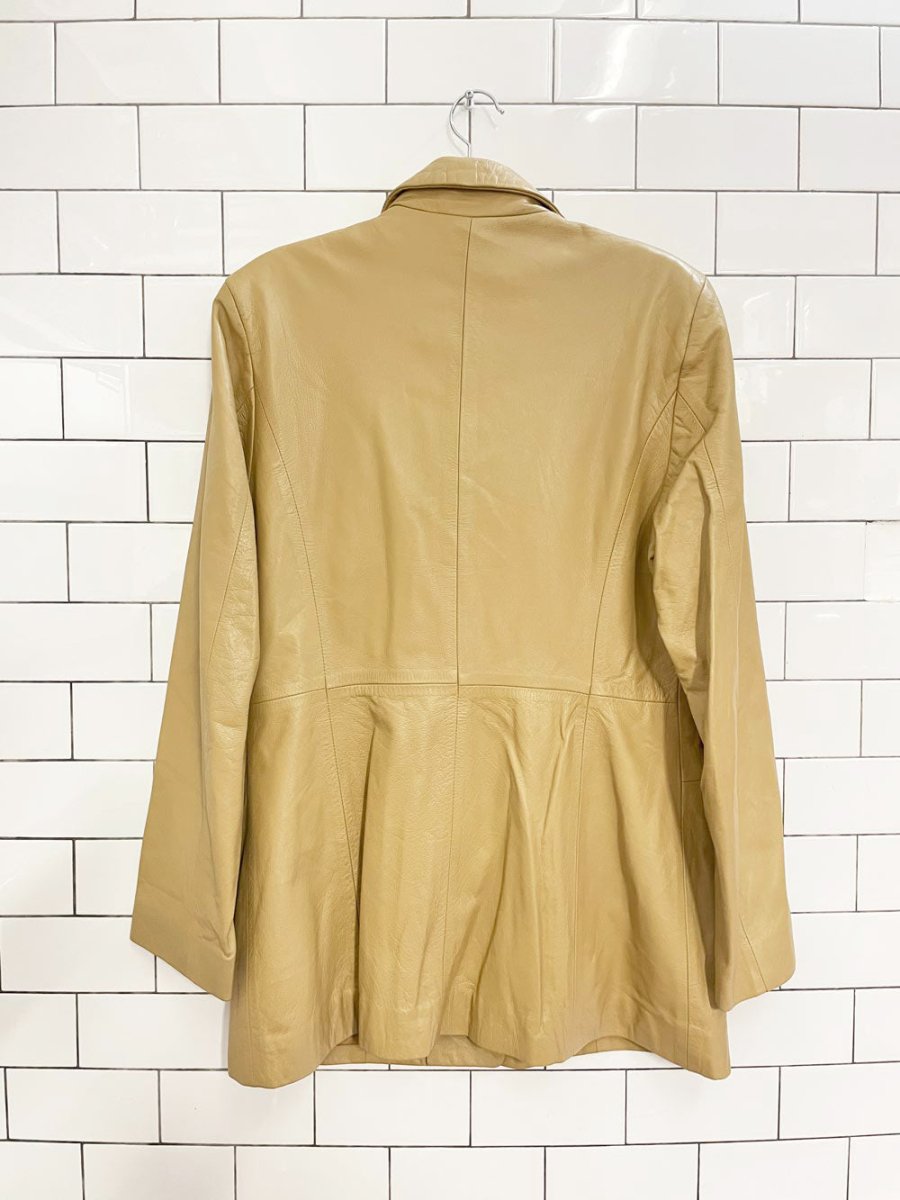 vintage giorgio 1966 butter leather button down jacket | made in Italy - good market thrift store