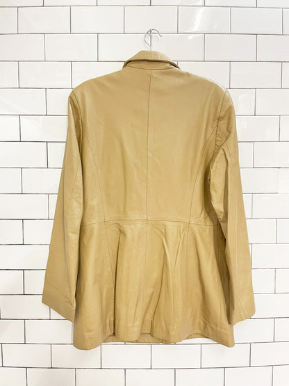 vintage giorgio 1966 butter leather button down jacket | made in Italy - good market thrift store