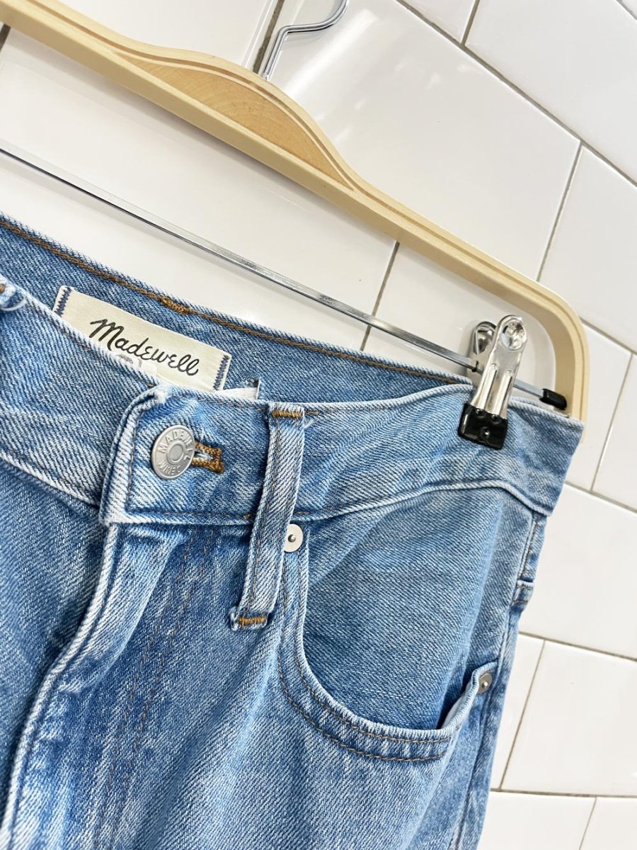 madewell the riley denim midi skirt - good market thrift store