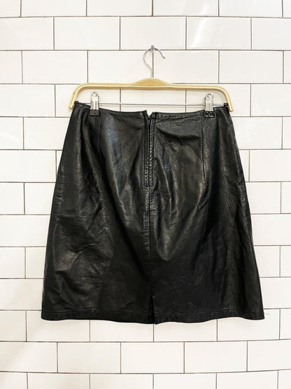 vintage 80s g jeunesse leather mini skirt - good market thrift store