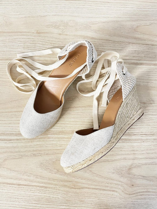 j crew wrap around ankle wedge espadrilles - good market thrift store