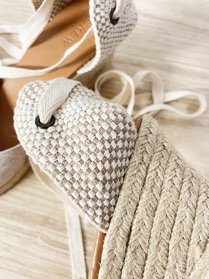 j crew wrap around ankle wedge espadrilles - good market thrift store