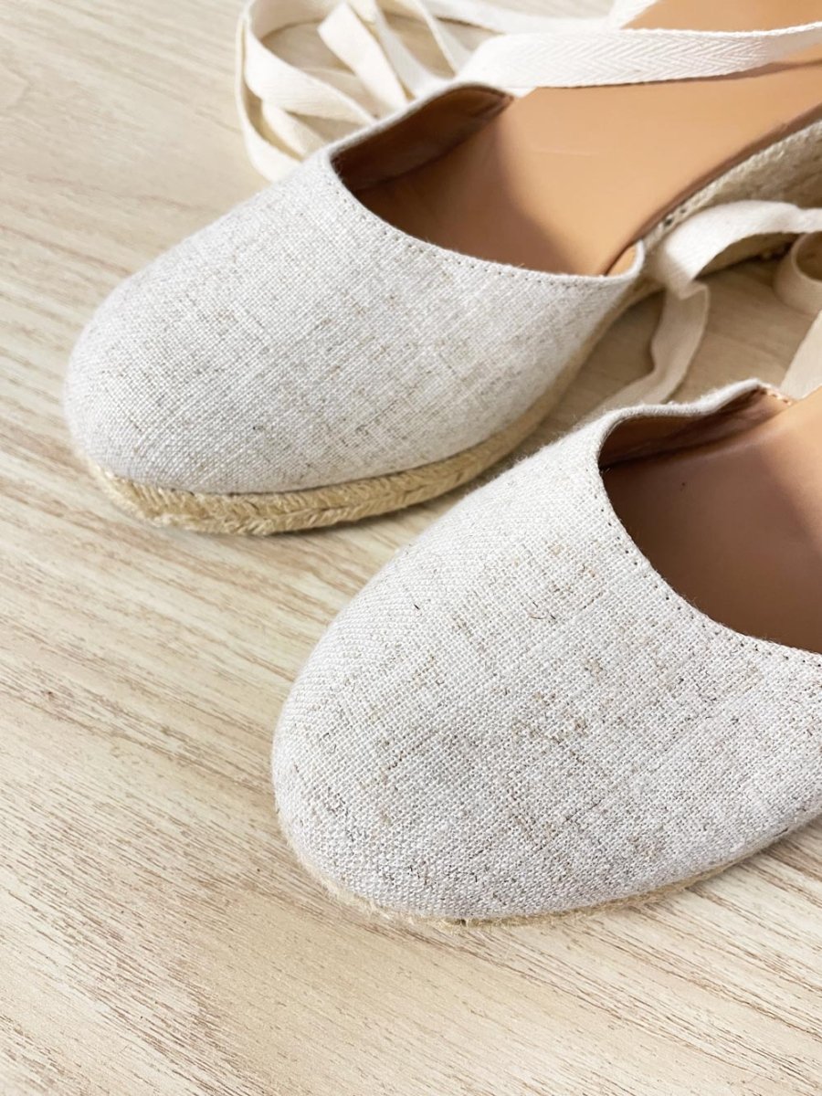 j crew wrap around ankle wedge espadrilles - good market thrift store