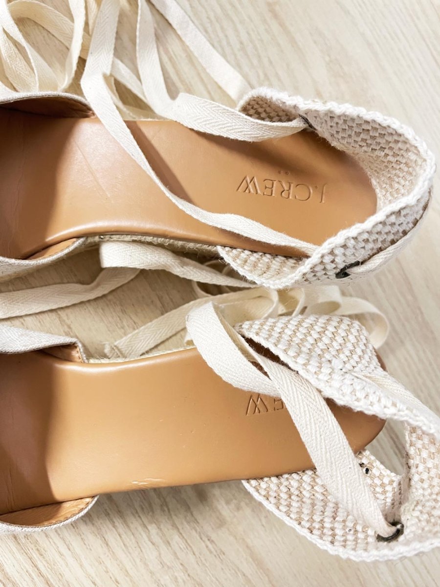 j crew wrap around ankle wedge espadrilles - good market thrift store