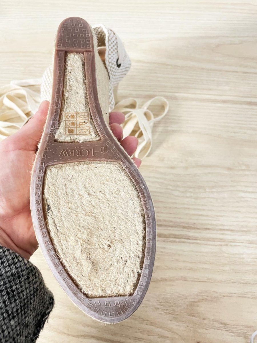 j crew wrap around ankle wedge espadrilles - good market thrift store