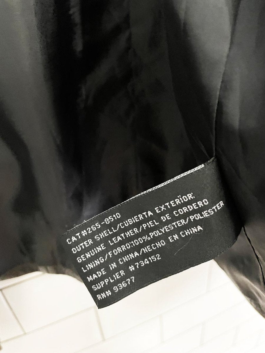 vintage 00s worthington soft leather minimal zip jacket - good market thrift store