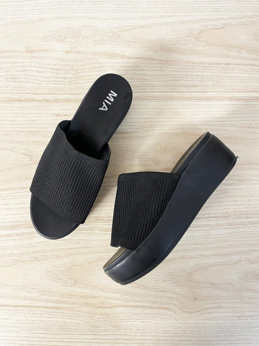 MIA platform slip on sandal - good market thrift store