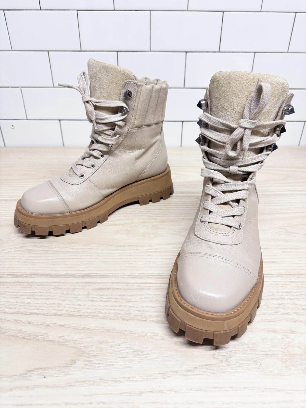 schutz sutton leather lug sole platform hiking boots