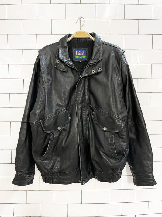 vintage 90s carlos soft leather bomber jacket - good market thrift store