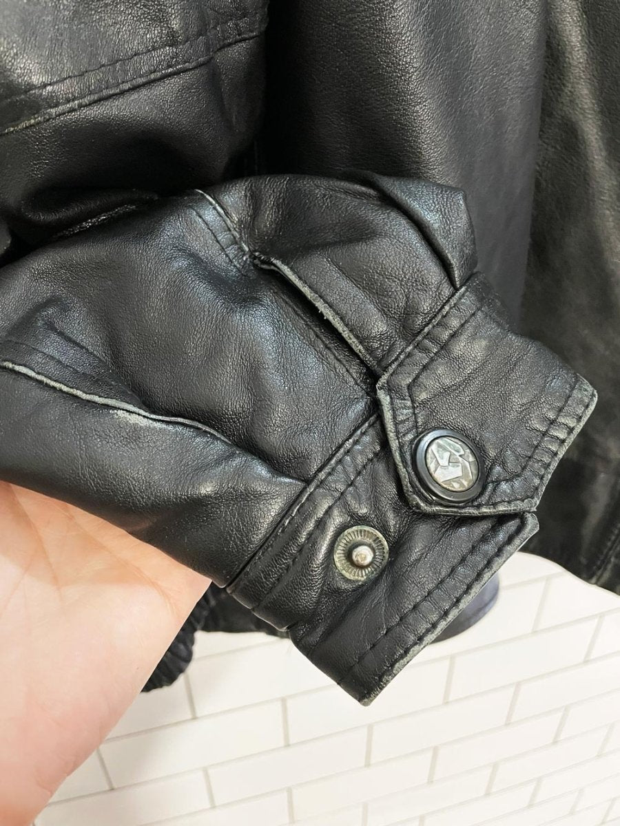 vintage 90s carlos soft leather bomber jacket - good market thrift store