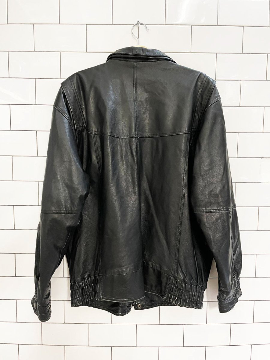 vintage 90s carlos soft leather bomber jacket - good market thrift store