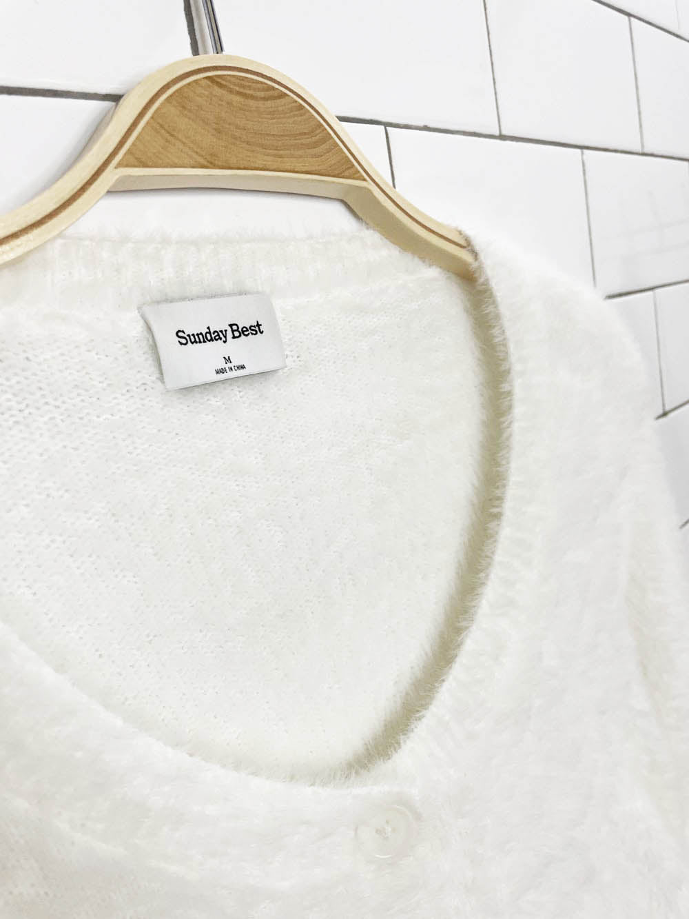 sunday best carmen fuzzy kitten soft stretchy cardigan | aritzia