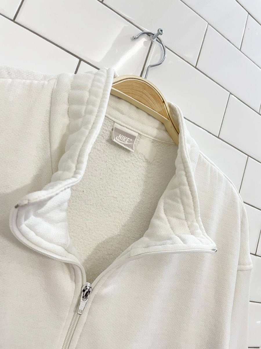 vintage 80s nike hidden block logo full zip sweatshirt - good market thrift store