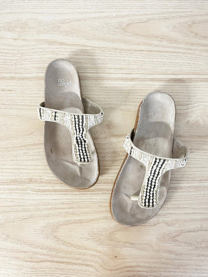 no angel boho beaded thong sandal - good market thrift store