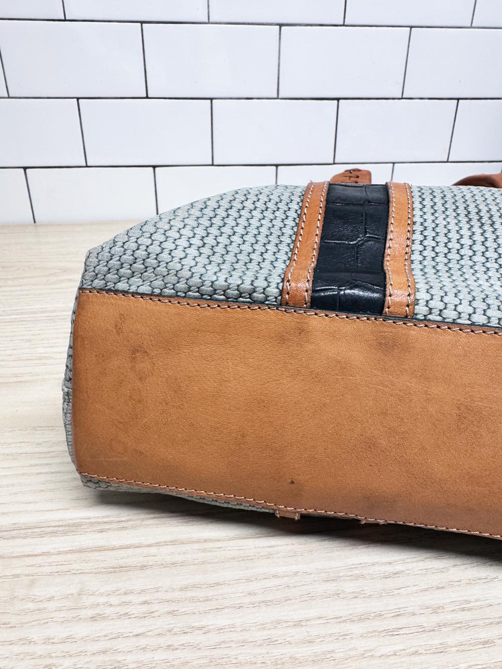 claudia firenze woven leather tote bag carry-all | made in Italy