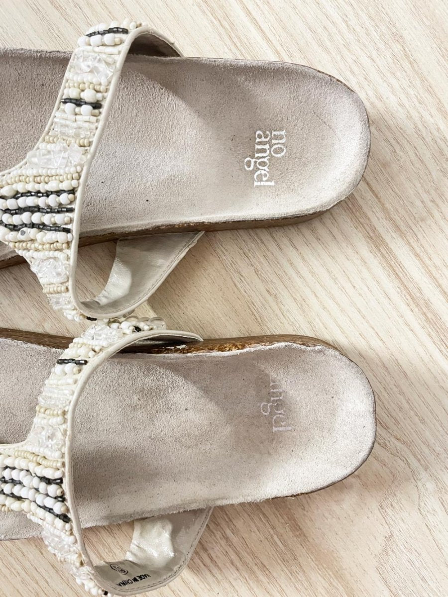 no angel boho beaded thong sandal - good market thrift store