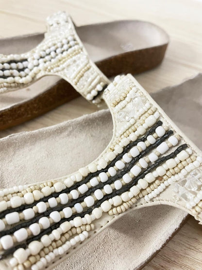 no angel boho beaded thong sandal - good market thrift store