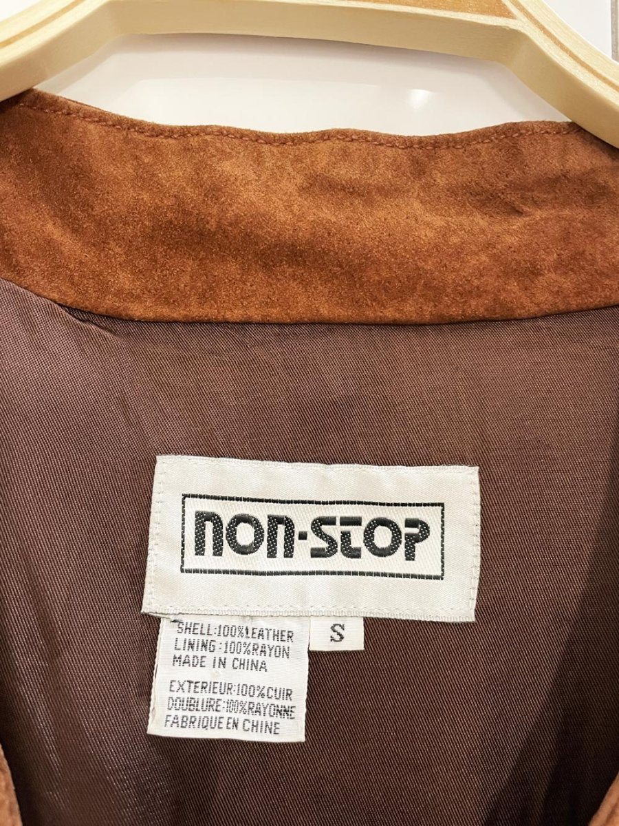 vintage 90s non - stop western fringe suede vest - good market thrift store