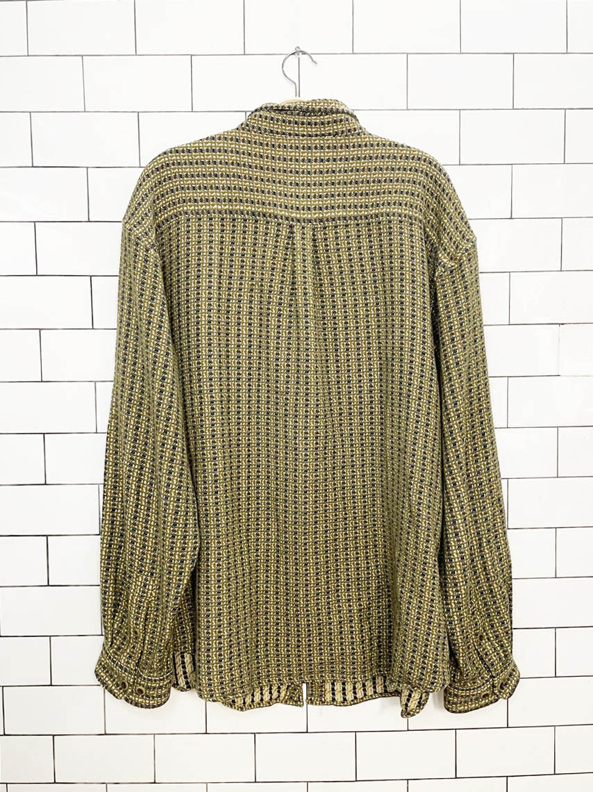 vintage 90s sportif usa woven full button shirt | made in india