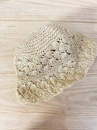 vintage 00s jessica straw crochet bucket hat - good market thrift store