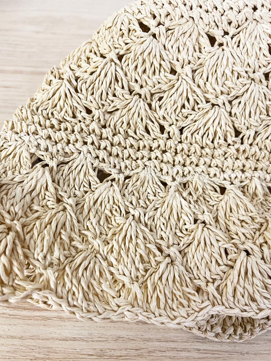 vintage 00s jessica straw crochet bucket hat - good market thrift store