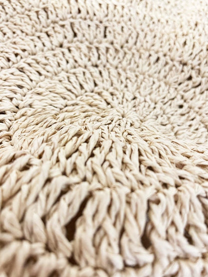 h&m large round straw tote bag - good market thrift store