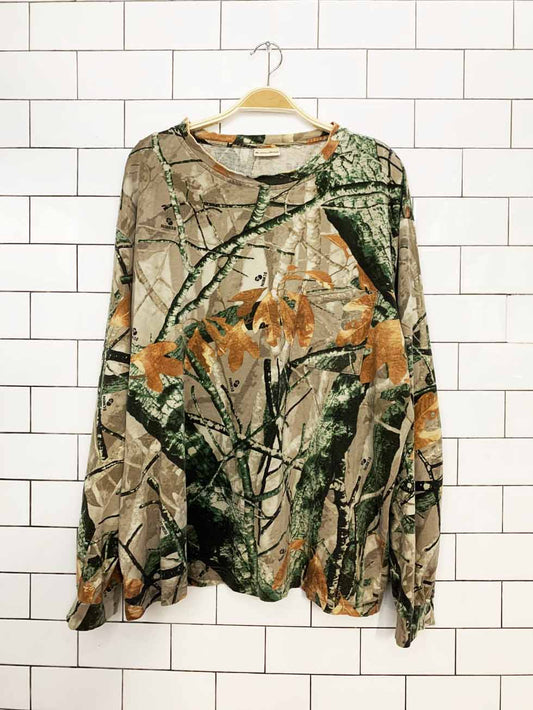 vintage outfitters ridge soft long sleeve camo t-shirt