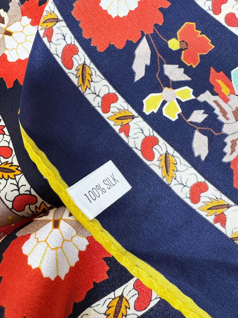 100% silk floral xl long rectangle scarf