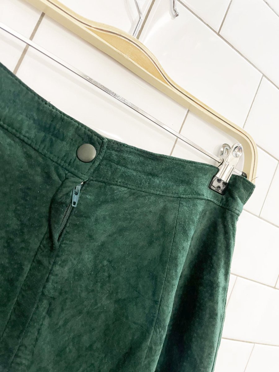 vintage 80s danier fringe wrap suede maxi skirt - good market thrift store