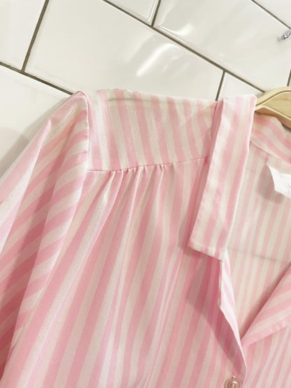 vintage ace of hearts pink stripe shirt - good market thrift store
